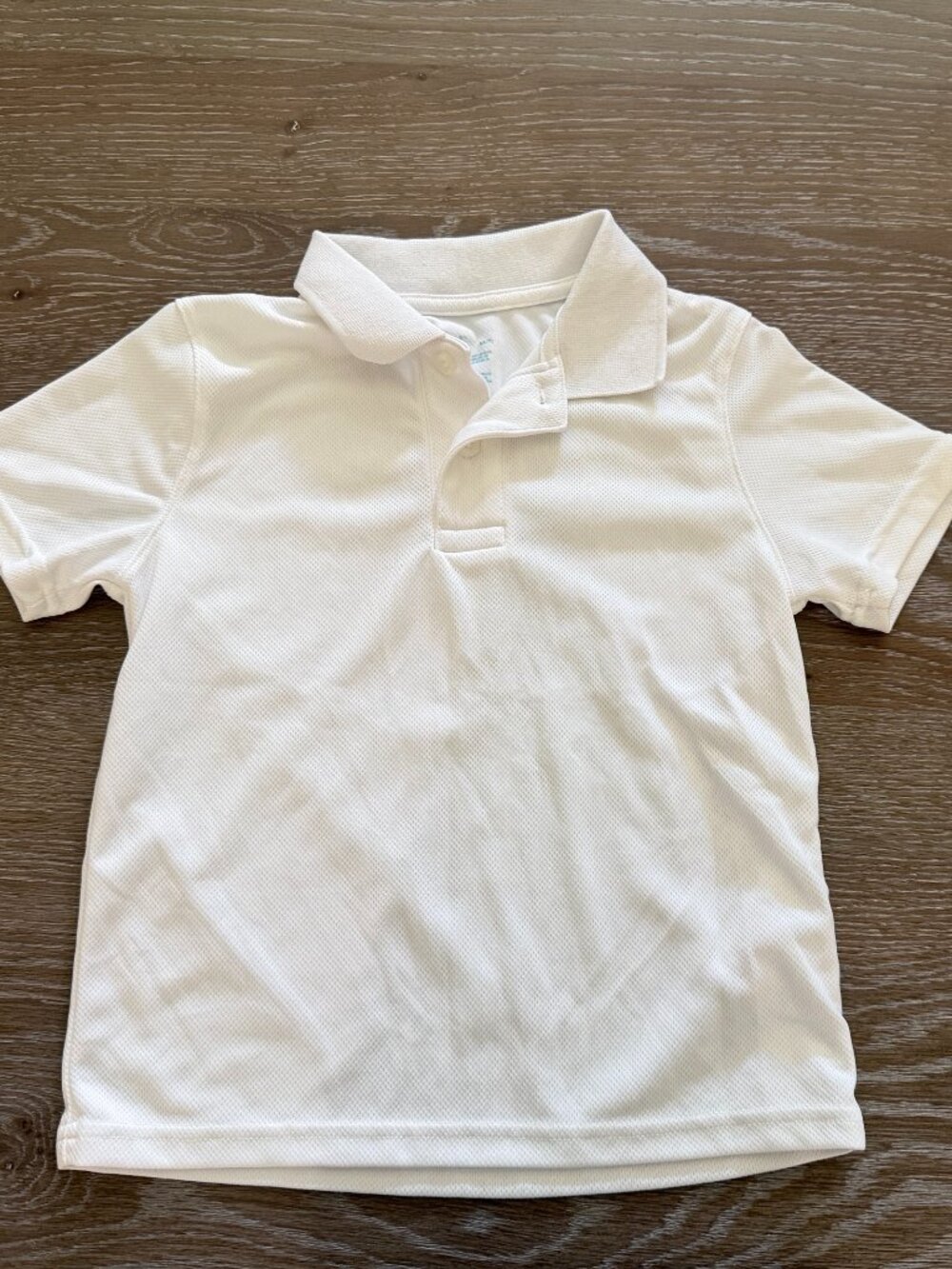 Boys Cat & Jack white polo short sleeve shirt top size small 6/7
